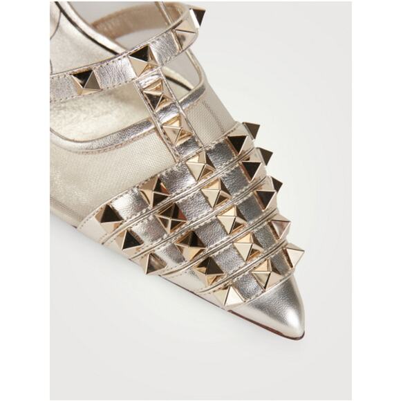 VALENTINO GARAVANI Rockstud Alcove Pump in Platinum (Size 40) - Picture 4 of 15